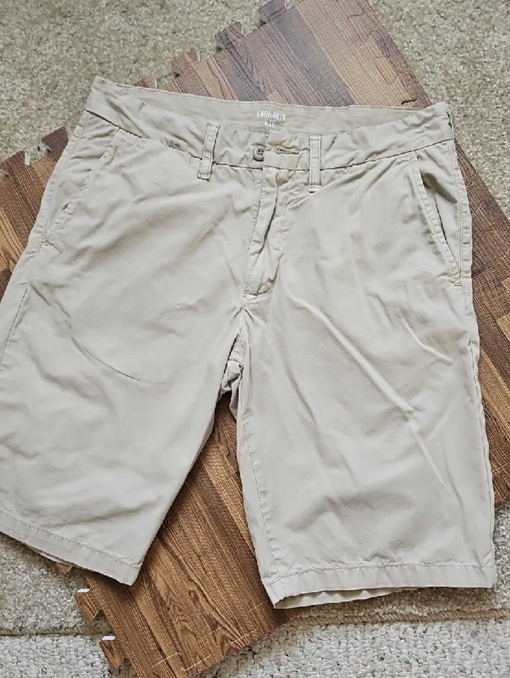 Carhartt Men's Light Khaki Flat Front Chino Shorts